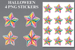 Halloween star Stickers Png | Printable Product Image 1