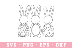 Bunny Egg SVG | SVG Cut files | Cricut Product Image 1