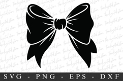 Black Bow Ribbon SVG | SVG Cut files | Cricut Product Image 1
