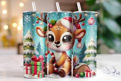 Christmas Deer Tumbler Wrap | Christmas | Sublimation Product Image 1