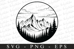 Mountains svg | Svg cut file | Cricut Product Image 1