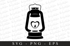 Lantern with hearrt Svg | Camping Svg | Svg Cut Files Product Image 1