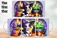 Halloween Cow Mug Wrap Sublimation 11oz, 12oz, 15oz Product Image 1