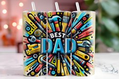Best Dad Tumbler Wrap Sublimation, Fathers Day Tumbler Wrap Product Image 1