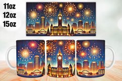 Happy New Year Mug Wrap Sublimation 11oz, 12oz, 15oz Product Image 1