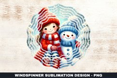 Christmas Wind Spinner Sublimation Design Product Image 1