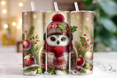 Christmas Owl Tumbler Wrap | Christmas | Sublimation Product Image 1