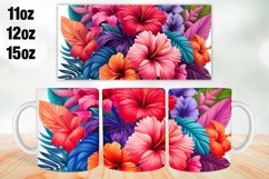 Hibiscus Tropicals Mug Wrap Sublimation 11oz, 12oz, 15oz Product Image 1