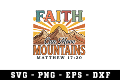 Faith Mountains Svg| SVG Cut files | Cricut Product Image 1