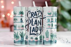 Crazy Plant Lady Tumbler Wrap Sublimation, 20oz Tumbler Wrap Product Image 1