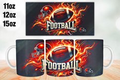 Football Mug Wrap Sublimation 11oz, 12oz, 15oz Product Image 1