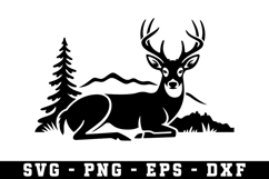 Deer Svg | Forest Svg | Svg Cut File Product Image 1