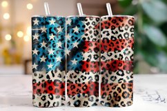 Leopard American Flag Tumbler Wrap | Sublimation | Tumblers Product Image 1