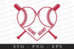 Baseball Game heart SVG | Sports Svg | Game day svg Product Image 1