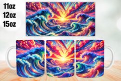 Colorful Sky Mug Wrap Sublimation 11oz, 12oz, 15oz Product Image 1