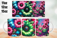 Sunflower Mug Wrap Sublimation 11oz, 12oz, 15oz Product Image 1