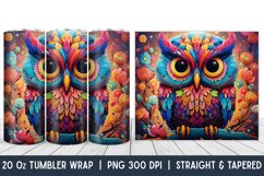 Owl Tumbler Wrap | Skinny Tumbler Wrap | PNG | Sublimation Product Image 1