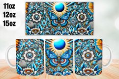 Butterfly Mug Wrap Sublimation 11oz, 12oz, 15oz Product Image 1