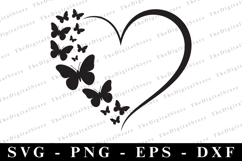 Butterfly heart Svg | Svg cut file | Cricut Product Image 1