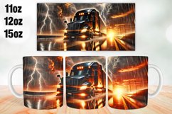Truck Mug Wrap Sublimation 11oz, 12oz, 15oz Product Image 1