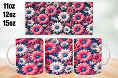 Flowers Mug Wrap Sublimation 11oz, 12oz, 15oz Product Image 1