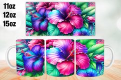 Hibiscus Mug Wrap Sublimation 11oz, 12oz, 15oz Product Image 1