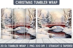 Christmas Tumbler Wrap | Christmas Sublimation | Tumbler Product Image 1