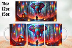 Elephant Mug Wrap Sublimation 11oz, 12oz, 15oz Product Image 1