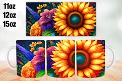 Sunflowers Mug Wrap Sublimation 11oz, 12oz, 15oz Product Image 1