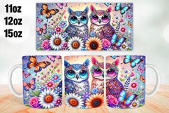 Owls Valentine Day Mug Wrap Sublimation 11oz, 12oz, 15oz Product Image 1