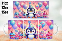 Penguin Valentine Day Mug Wrap Sublimation 11oz, 12oz, 15oz Product Image 1