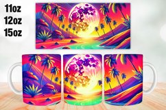 Beach Mug Wrap Sublimation 11oz, 12oz, 15oz Product Image 1