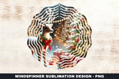 Christmas Deer Wind Spinner Sublimation Design Product Image 1