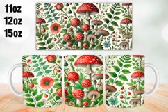 Mushrooms Mug Wrap Sublimation 11oz, 12oz, 15oz Product Image 1