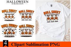 4 HalloweenBull sheet Clipart PNG | Spooky Season Png Product Image 1