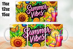 Summer Vibes Mug Wrap Sublimation 11oz, 12oz, 15oz Product Image 1