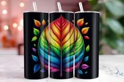 Colorful Leaves Tumbler Wrap Sublimation, 20oz Tumbler Wrap Product Image 1