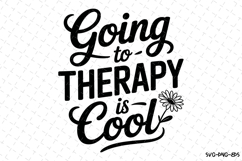 Going to Therapy is Cool Svg | Svg Cut Files | Cricut Product Image 1