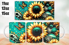 Sunflowers Mug Wrap Sublimation 11oz, 12oz, 15oz Product Image 1