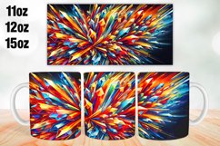 Abstract Mug Wrap Sublimation 11oz, 12oz, 15oz Product Image 1