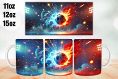 Football Mug Wrap Sublimation 11oz, 12oz, 15oz Product Image 1