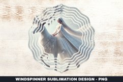 Christmas Girl &amp; Deer Wind Spinner Sublimation Design Product Image 1