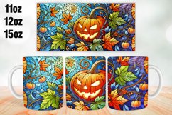 Halloween Pumpkin Mug Wrap Sublimation 11oz, 12oz, 15oz Product Image 1