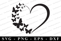 Butterfly heart Svg | Svg cut file | Cricut Product Image 1