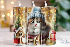 Christmas Cat Tumbler Wrap | Christmas | Sublimation Product Image 1