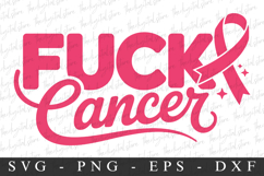 Fuck Cancer PNG | Breast Cancer Awareness Png Product Image 1