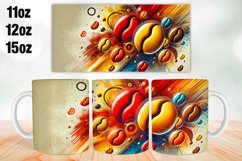 Balls Mug Wrap Sublimation 11oz, 12oz, 15oz Product Image 1