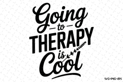 Going to Therapy is Cool Svg | Svg Cut Files | Cricut Product Image 1