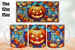 Halloween Pumpkin Mug Wrap Sublimation 11oz, 12oz, 15oz Product Image 1