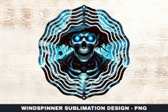 Halloween Skull Wind Spinner Sublimation Design Product Image 1